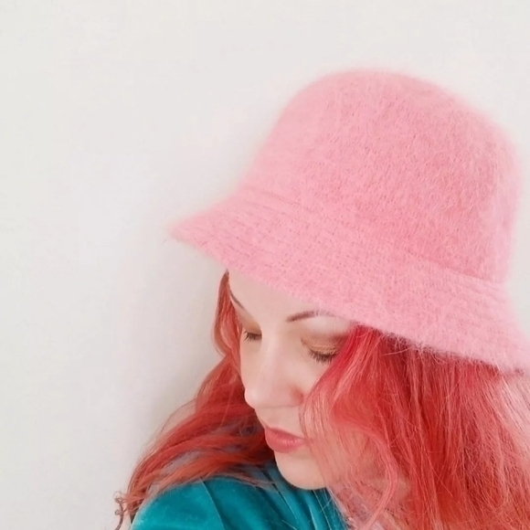 Modcloth Accessories - MODCLOTH PINK SORBET ANGORA BUCKET HAT